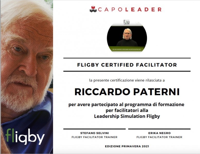 Riccardo Paterni riceve la Certificazione di Facilitatore Fligby 