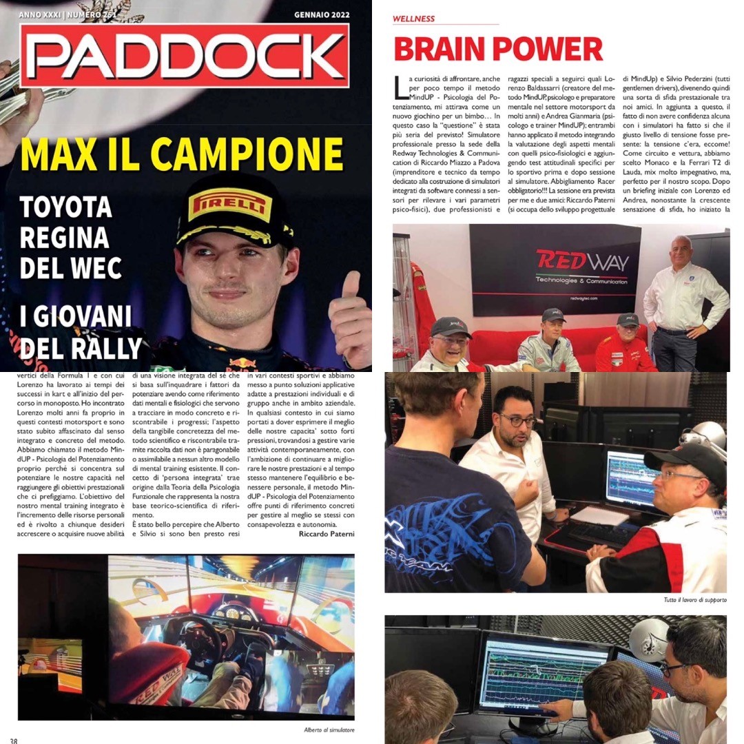 La storica rivista italiana di motorsport Paddock pubblica un reportage su MindUP: 