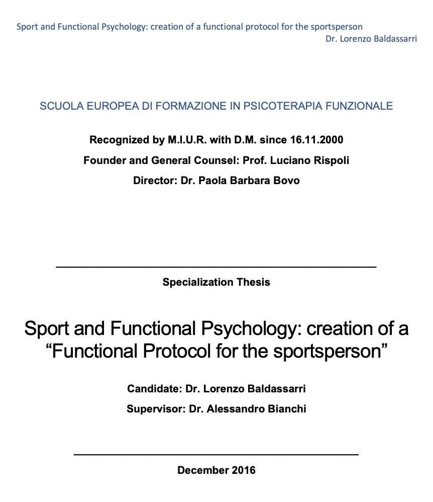 Sport and Functional Psychology
